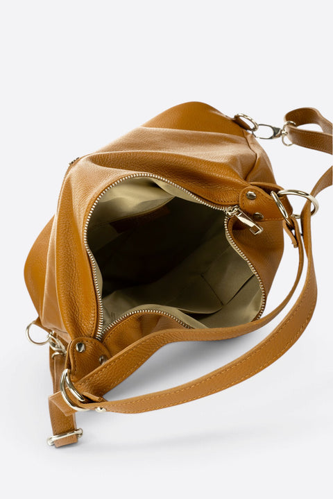 CORDELIA leather backpack - Cuoio