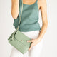 ASTER leather crossbody bag - Menta