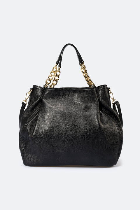 HELEN leather shoulder bag - Black