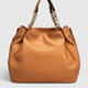 HELEN leather shoulder bag - Cuoio