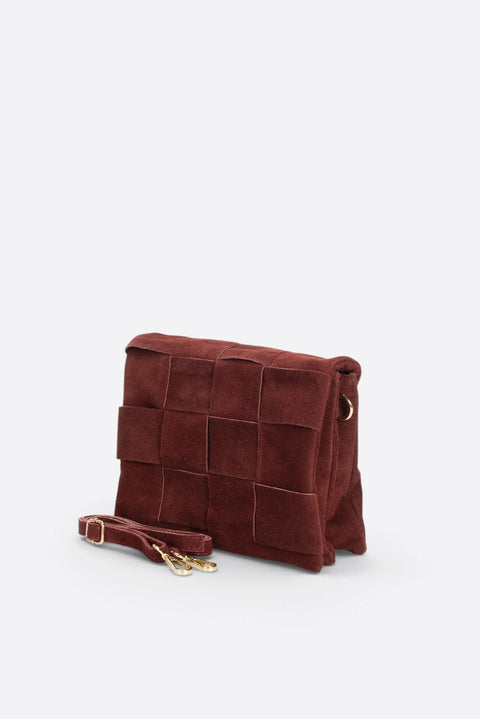 HAILEY suede crossbody bag - Bordo