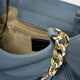 HELEN leather shoulder bag - Celeste