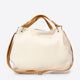 AZALEA leather top handle bag - Beige+Cuoio