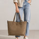 ODETTE suede tote bag - Fango
