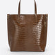 BRENDA leather shoulder bag - Brown
