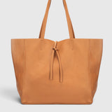 CLOTILDE Sac cabas en cuir - Cognac