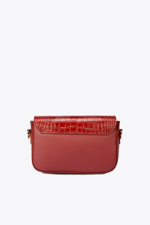 JUNO leather crossbody bag - Bordo