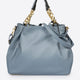 HELEN leather shoulder bag - Celeste