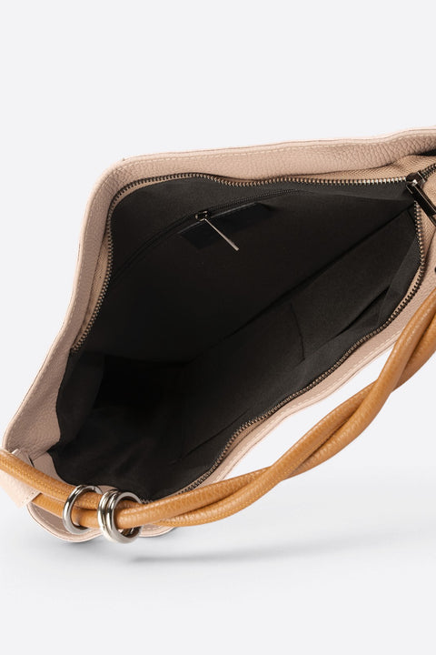 NORA leather shoulder bag - Cipria