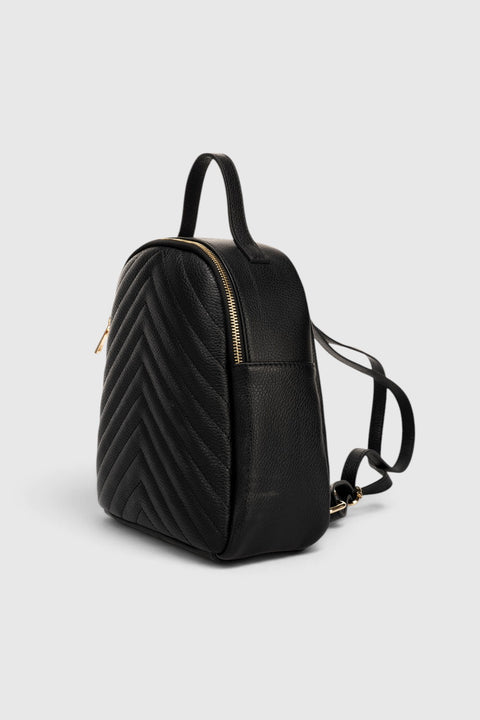 PAOLA leather backpack - Black
