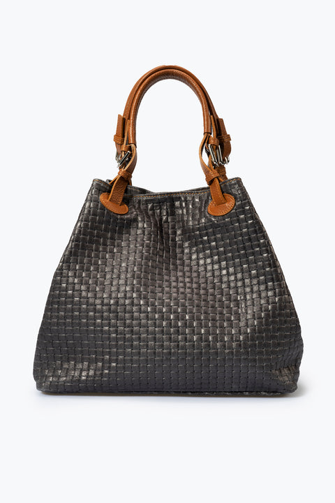 ARIA suede tote bag - Dark Brown