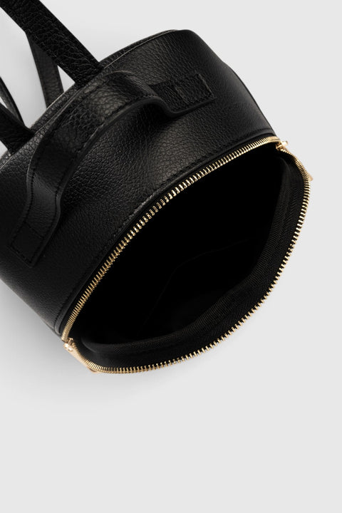 PAOLA leather backpack - Black