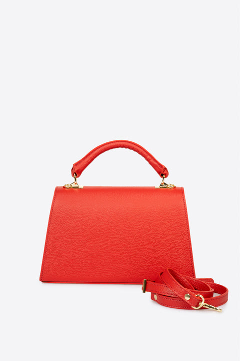 ASTRID leather top handle bag - Red