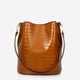 CAPRICE leather shoulder bag - Cognac