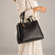 MAREN leather top handle bag - Black