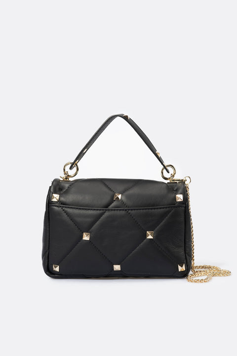 KYLIE leather top handle bag - Black