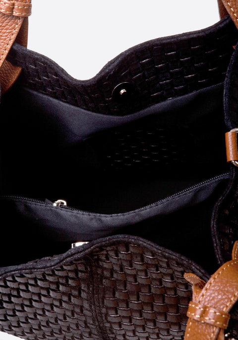ARIA suede tote bag - Black