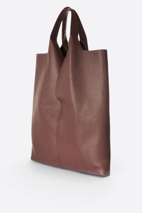 ARINA leather tote bag - Brown