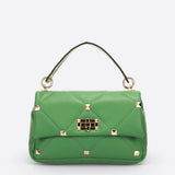 KYLIE Leather Top Handle Bag - Green