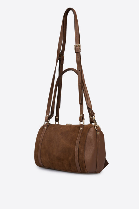 NOOR leather bowling bag - Brown