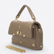 KYLIE leather top handle bag - Taupe