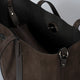 SOLENE suede tote bag - Dark Brown