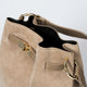 PHOEBE suede shoulder bag - Taupe