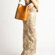 CAPRICE leather shoulder bag - Cognac
