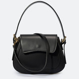 EDNA Sac porté épaule en cuir - Noir