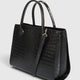 CASSANDRA leather top handle bag - Black