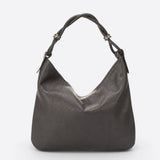 NORA Leder-Schultertasche - Schwarz