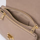 MAISIE leather crossbody bag - Taupe