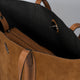 SOLENE suede tote bag - Cognac