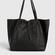 CLOTILDE leather tote bag - Black