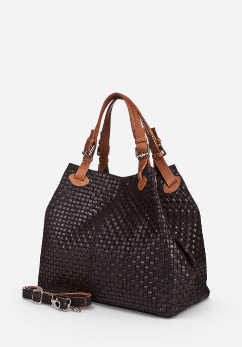 ARIA suede tote bag - Black
