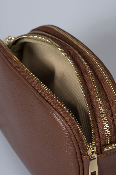 EBE leather crossbody bag - Brown