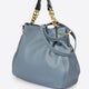 HELEN leather shoulder bag - Celeste