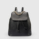 CORA leather backpack - Black
