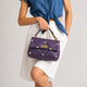 KYLIE leather top handle bag - Purple