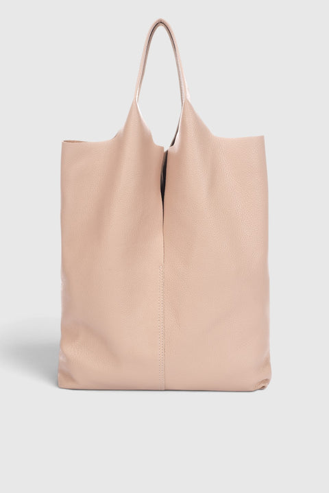 ARINA leather tote bag - Cipria