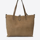 ODETTE suede tote bag - Taupe