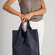 ARINA leather tote bag - Dark Blue
