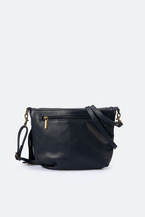 AGATHA leather crossbody bag - Blue