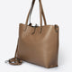 NIOBE leather tote bag - Taupe