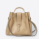 DIONE leather top handle bag - Taupe