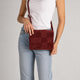 HAILEY suede crossbody bag - Bordo