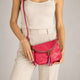 AGATHA leather crossbody bag - Fuxia