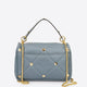 KYLIE leather top handle bag - Celeste