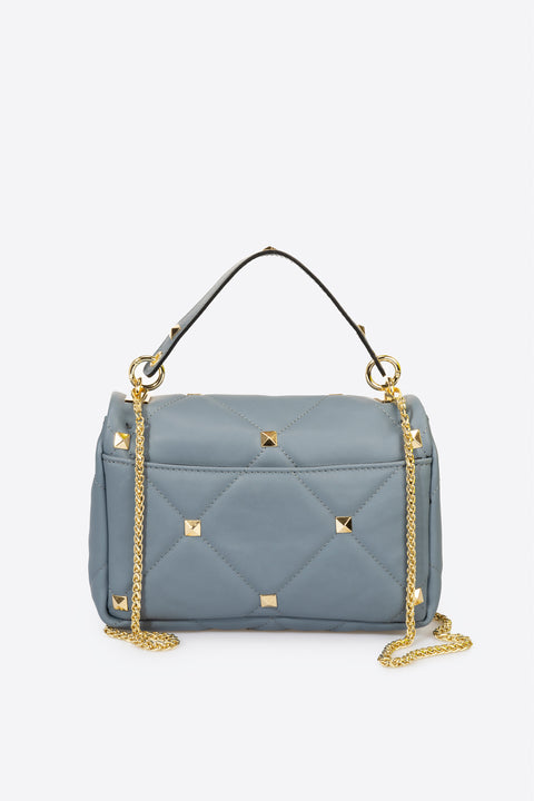 KYLIE leather top handle bag - Celeste