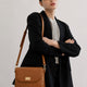 MAISIE leather crossbody bag - Cognac